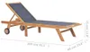vidaXL Sonnenliegen Klappbar mit Rollen 2 Stk. Teakholz Produktbild-Vorschau 7