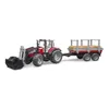 Bruder Massey Ferguson 7480 z przyczepą do transportu Podgląd zdjęcia produktu 4