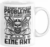 Wikinger Tasse Geschenk Nicht alle Probleme Schwert Lösen Produktbild-Vorschau 1