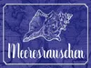 vianmo Holzschild 30x40 cm Meeresrauschen Muschel Meer Produktbild-Vorschau 1