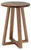 Tendance Beistellhocker - dunkelbraun - Akazienholz - D30 x Produktbild-Vorschau 1