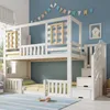 Merax Etagenbett Kinderbett 90x200cm mit Stauraum und Produktbild-Vorschau 10