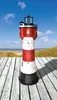 Solar Leuchtturm Roter Sand 80cm hoch, LED-Gartenfigur, Produktbild-Vorschau 3