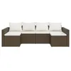 The Living Store 2-tlg. Garten-Lounge-Set mit Kissen Braun Produktbild-Vorschau 4