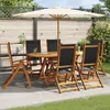 An outdoor dining set with a table, chairs, and umbrella on a patio. Podgląd zdjęcia produktu