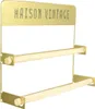 Doppelter Küchenrollenhalter Metall – Gold – 35 x 28 x 10 Produktbild-Vorschau 1
