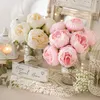 Kunstblumen Pfingstrosen 6er Blumenstrauß Vintage pink 27,5 Produktbild-Vorschau 4