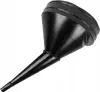 A black funnel with a narrow spout and a ribbed top is shown against a white background. Náhľad obrázku produktu