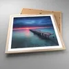 Gerahmtes Poster - Rahmen in heller Eiche - Brücke Meer Produktbild-Vorschau 3