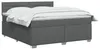 vidaXL Lit boxspring avec matelas gris foncé 140 x 200 cm Voir les images du produit 3