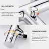 Close-up shots of a chrome faucet with text overlays explaining its features. Náhľad obrázku produktu