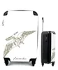 MuchoWow® Koffer Handgepäck Trolley Rollkoffer Kleine Produktbild-Vorschau 1