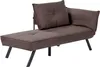 BELIANI Chaiselongue Braun Stoff Rechtsseitig mit Produktbild-Vorschau 5