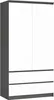 Kleiderschrank AKORD S90 Graphitgrau 90 cm 2 Türen 2 Produktbild-Vorschau 1