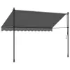 vidaXL Markise Einziehbar Anthrazit 300x150 cm Stoff und Produktbild-Vorschau 4