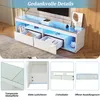 okwish vysoce lesklá TV skříňka s LED osvětlením a dvěma Náhled obrázku produktu 5
