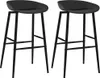 Two black bar stools are shown against a white background. Náhľad obrázku produktu
