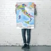 Plagátová mapa Taliansko fyzická politická Náhľad obrázku produktu 4