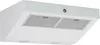 A white under-cabinet range hood with a glass top and metal filters. Produktbild-Vorschau