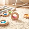 Sonaglio sensoriale per bambini, in legno - 7 x 7 x 2 cm - Anteprima dell’immagine prodotto 3