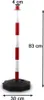 Bituxx 4x Absperrpfosten mit 3x Kette 1,50m Rot / Weiß Produktbild-Vorschau 4