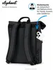 Damen Rucksack Handtasche klein Elephant Lykka Tasche A4 Produktbild-Vorschau 3