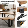 COSTWAY Eingangsbank, 152,5 cm Flurbank mit Metallrahmen, Produktbild-Vorschau 4