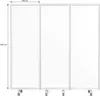 A three-panel mobile whiteboard on wheels. Produktbild-Vorschau