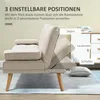 HOMCOM Schlafsofa Sofabett Schlafcouch 3 Sitzer Leinen Produktbild-Vorschau 5