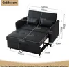 Rozkładana sofa Merax 2 w 1 z funkcją wysuwania, Podgląd zdjęcia produktu 5