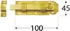Türriegel mit Schlaufe und Knopfgriff 100x45x2,0mm gelb Produktbild-Vorschau 2