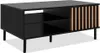 CALICOSY - Couchtisch mit 1 Tür Schwarz und Holz L110,5 cm Produktbild-Vorschau 3