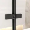 AICA 140cm Schwarz Faltwand 3 teilig Badewanneaufsatz mit Produktbild-Vorschau 7
