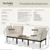 tectake® Aluminium Gartenlounge-Set Magaluf 5 in 1 Produktbild-Vorschau 5
