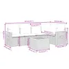 Design 6-tlg. Garten-Sofagarnitur mit Kissen Beige Poly Produktbild-Vorschau 3