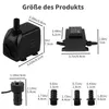 MIAJARD 1500l/h Springbrunnen Pumpe gartenbrunnen mit Produktbild-Vorschau 8