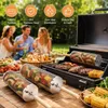 Nestbar Rollender Grillkorb,Abnehmbarer Wärmedämmung Produktbild-Vorschau 2