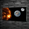 Glasfoto Bild mit Grafik Kosmos Sonnensystem 100x50 Produktbild-Vorschau 2