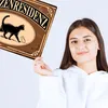 Schwarze Katze mit Mäusen Katzenresidenz Metallschild XXL Produktbild-Vorschau 3