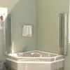 vidaXL Duschabtrennung 120x140 cm Hartglas Transparent Produktbild-Vorschau 5