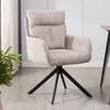 HOME DELUXE Esszimmerstuhl mit Armlehne ALUNA Chenille - Produktbild-Vorschau 2