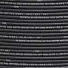 A close-up view of stacked black coaxial cables with white text printed on them. Produktbild-Vorschau