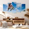 Bild auf Leinwand - Leinwandbild - Motorrad Reiter Himmel - Produktbild-Vorschau 7