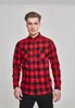 A man wearing a red and black checkered flannel shirt against a plain background. Produktbild-Vorschau