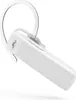 A white mono Bluetooth headset with an ear hook, shown against a white background. Voir les images du produit