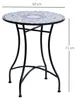Outsunny Gartentisch Mosaiktisch Balkontisch Beistelltisch Produktbild-Vorschau 3