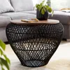 FineBuy Couchtisch Mango Massivholz Metall Schwarz 60x60x45 Produktbild-Vorschau 1