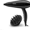 A black Babyliss hair dryer and its diffuser attachment are shown against a white background. Voir les images du produit