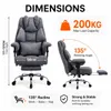 Ergonomischer Bürostuhl XXL mit Samtbezug, Fußstütze und Produktbild-Vorschau 6