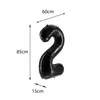 Folienballons Schwarz 100cm Zahl 2 Produktbild-Vorschau 4